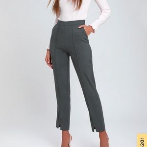 Lulu’s Aisha Grey Charcoal Trouser NWT size M